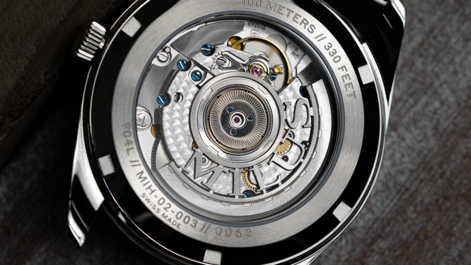 The Snow Star’s inner beauty is revealed through its open case back, offering a glimpse into the heart of the watch and showcasing the reliable Swiss Made ETA 2892-A2 movement.